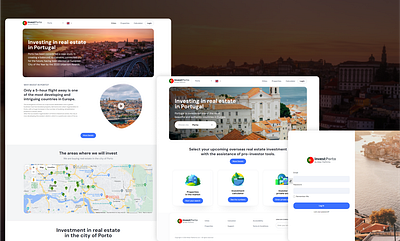 Invest Porto figma landing page ui uiux web development website wordpress