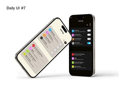 Daily Ui #7 dailyui dailyuichallenge iphone settings uidesign