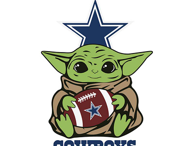 BABY YODA COWBOYS SVG svg