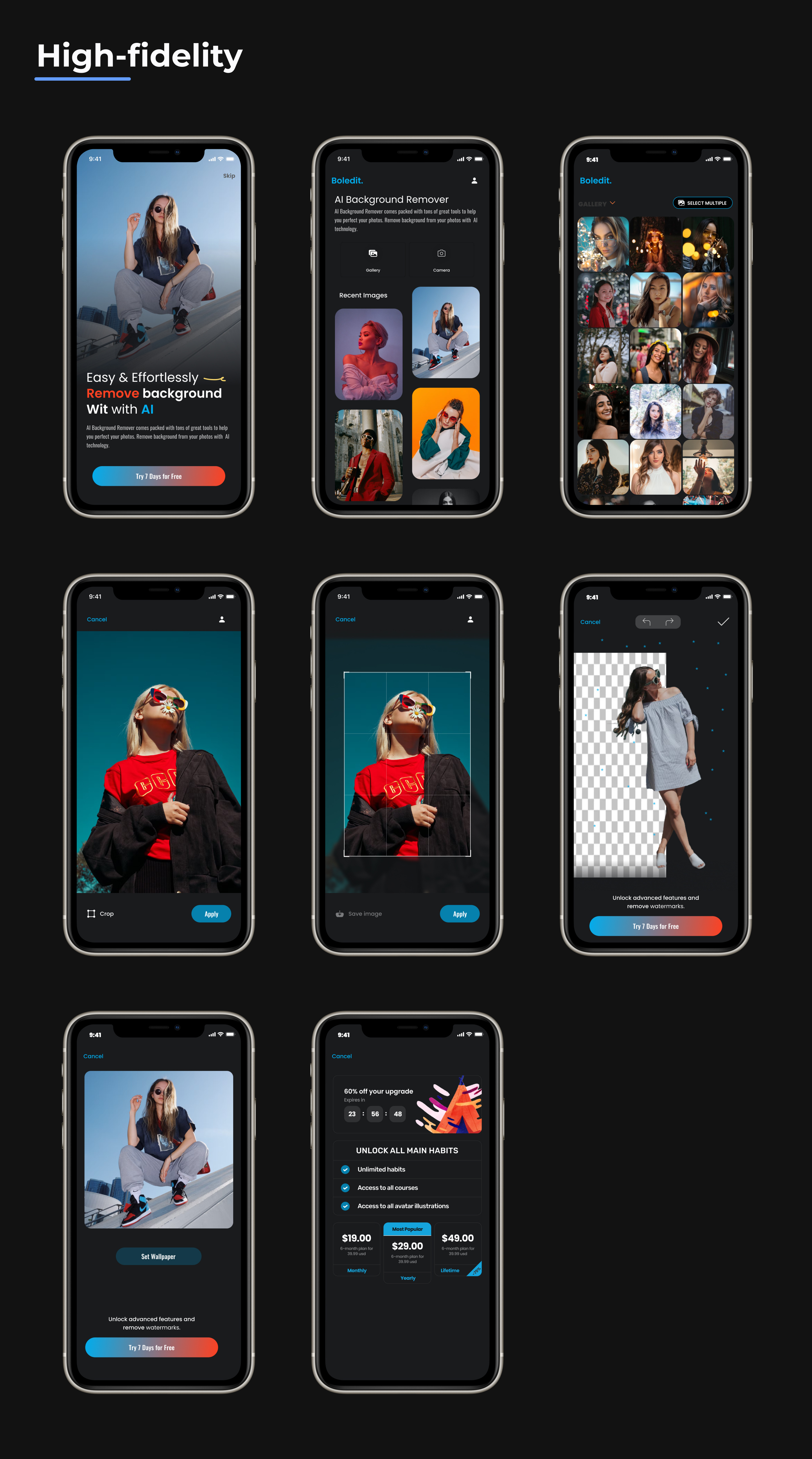 AI Background Remover App ai app aibackground remover app design graphic design ui uiux ux design uxstudy