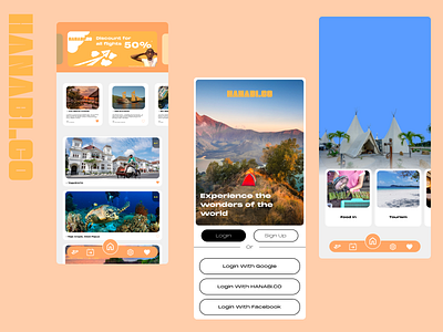 HANABI.CO Travel App app apps design hanabi indonesia pages travel ui