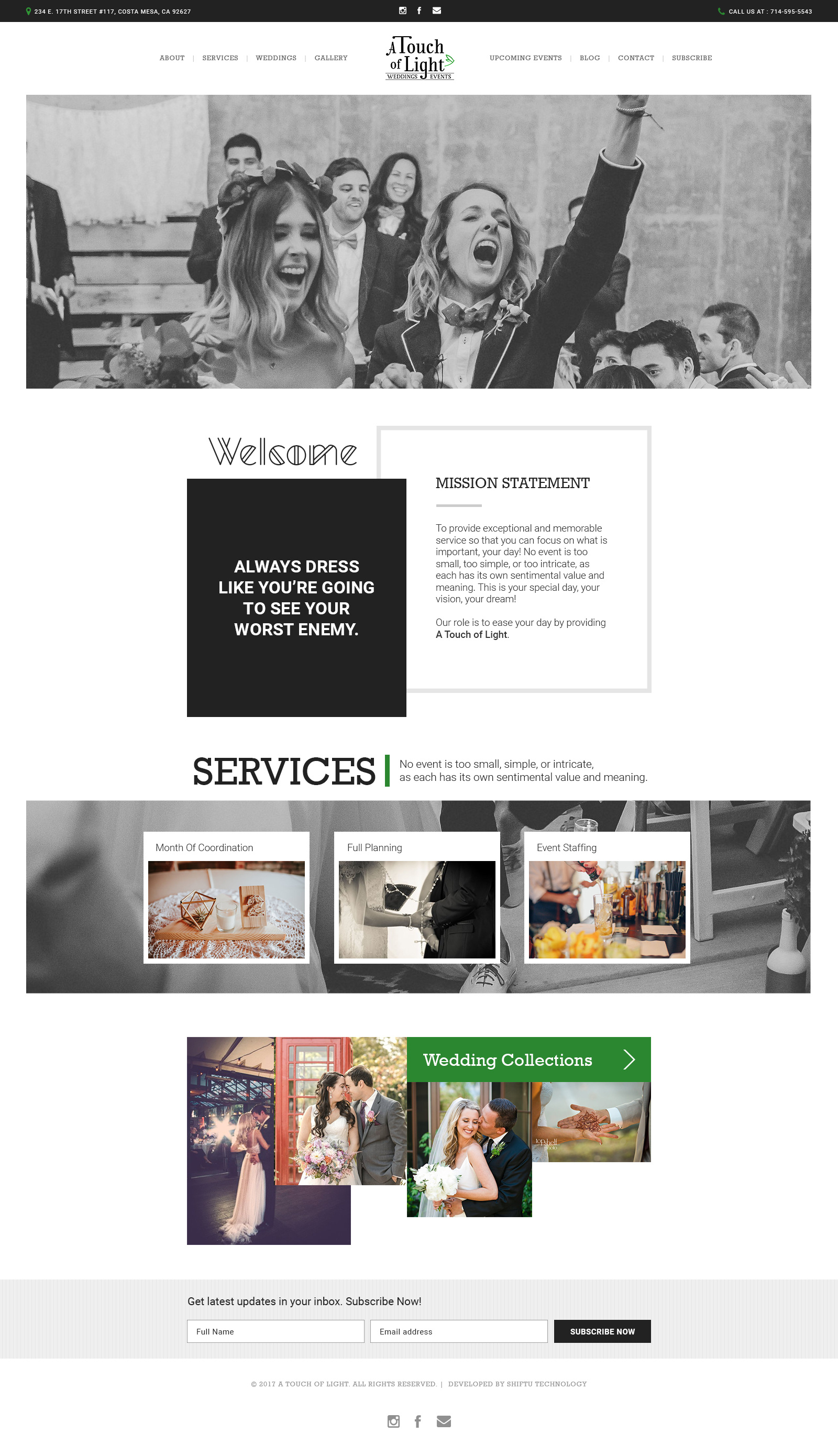 Event Planning branding ui