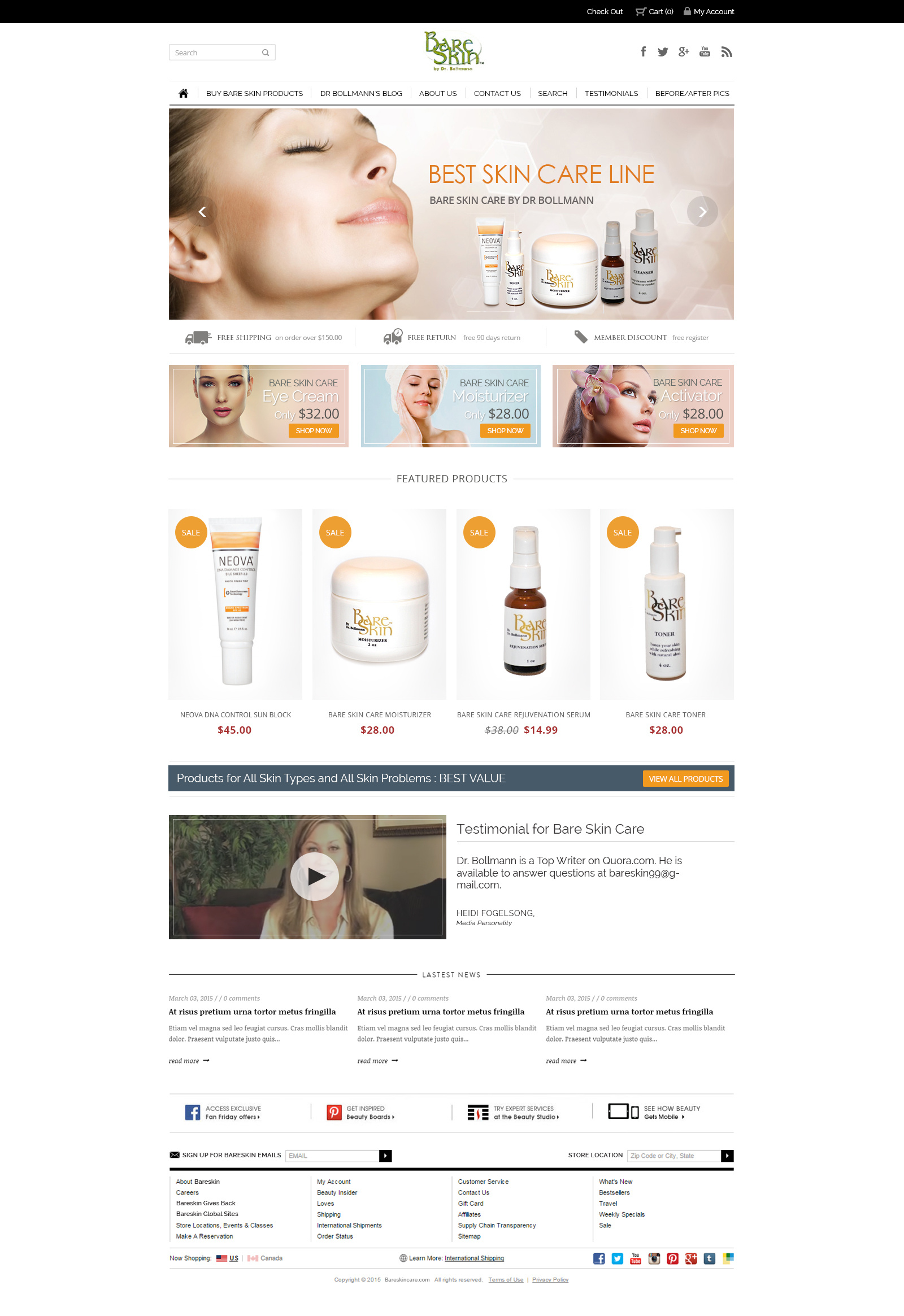 Cosmetic Online branding ui
