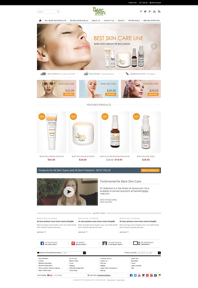 Cosmetic Online branding ui