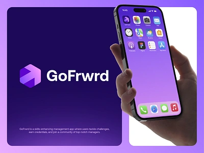 GoFrwrd - Logo Concept 1 app arrow brand branding challenge community connection earn forward friendly growth icon identity logo logodesign manage management platform skills symbol