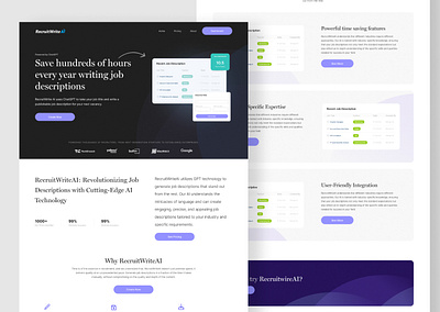 Ai Website figma landing page ui