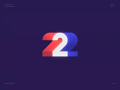 3D Logo Animation. Experiment in Spline 3d blockchain branding gradient icon identity lettering logo