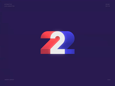 3D Logo Animation. Experiment in Spline 3d blockchain branding gradient icon identity lettering logo
