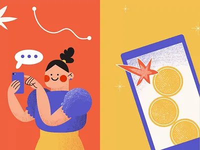 Coinly — Banking app for Children. Illustrations & Animation. animated illustration animation bank character illustration motion design motion graphics phone