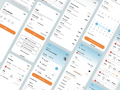 Flight Booking Mobile app ai android app booking case study dashboard design flight flutter ios mobile native online ui ui kit ui ux uiux ux website