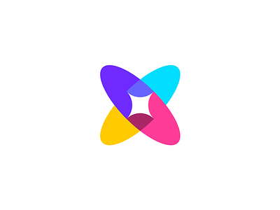 ✦ branding colors concept double meaning exprimart logo minimalist modern roxana niculescu simple space star transparency x x letter