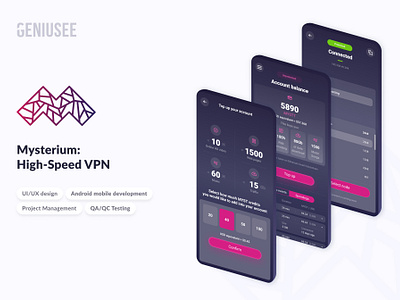 Mysterium: High-Speed VPN app development mobile app ui ux vpn