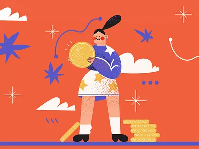 Coinly — Banking app for Children. Illustrations & Animation. animared animation character child illustration mascot motion motion design motion graphics