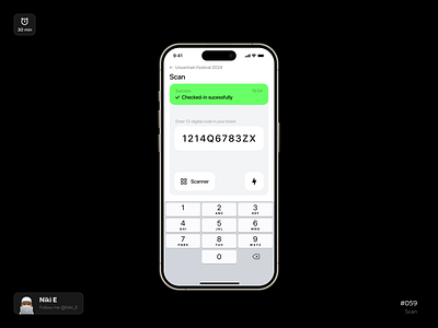 Scan ticket. DYUI #20 check check design design design app mobile app niki e scan scan design scanner ticket ticket design ui ux