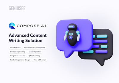 Compose AI: Advanced Content Writing Solution logo ui ux web design web development