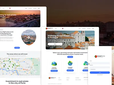 Invest Porto figma html landing page logo typography ui uiux website wordpress