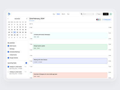 Calendar web app UI - ChronoCal activity adib calendar ui calendar web app component dashboard dashboard design design system event product design product designer saas saas ui task ui ui design uiux ux web app web app design