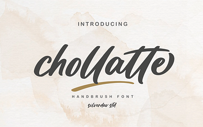Chollatte - Handbrush Font branding brush calligraphy font free font handlettering handwriting handwritten illustration logo mockup script svg