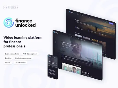 Finance Unlocked: Video Learning Platform For Finance Profession design ui web design web development