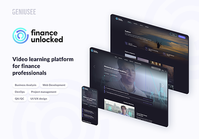 Finance Unlocked: Video Learning Platform For Finance Profession design ui web design web development