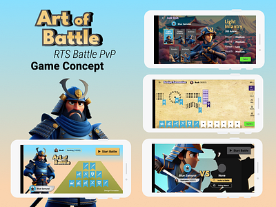 Art of Battle - RTS Battle PvP - Game Concept game game concept mobile game online game pvp rts