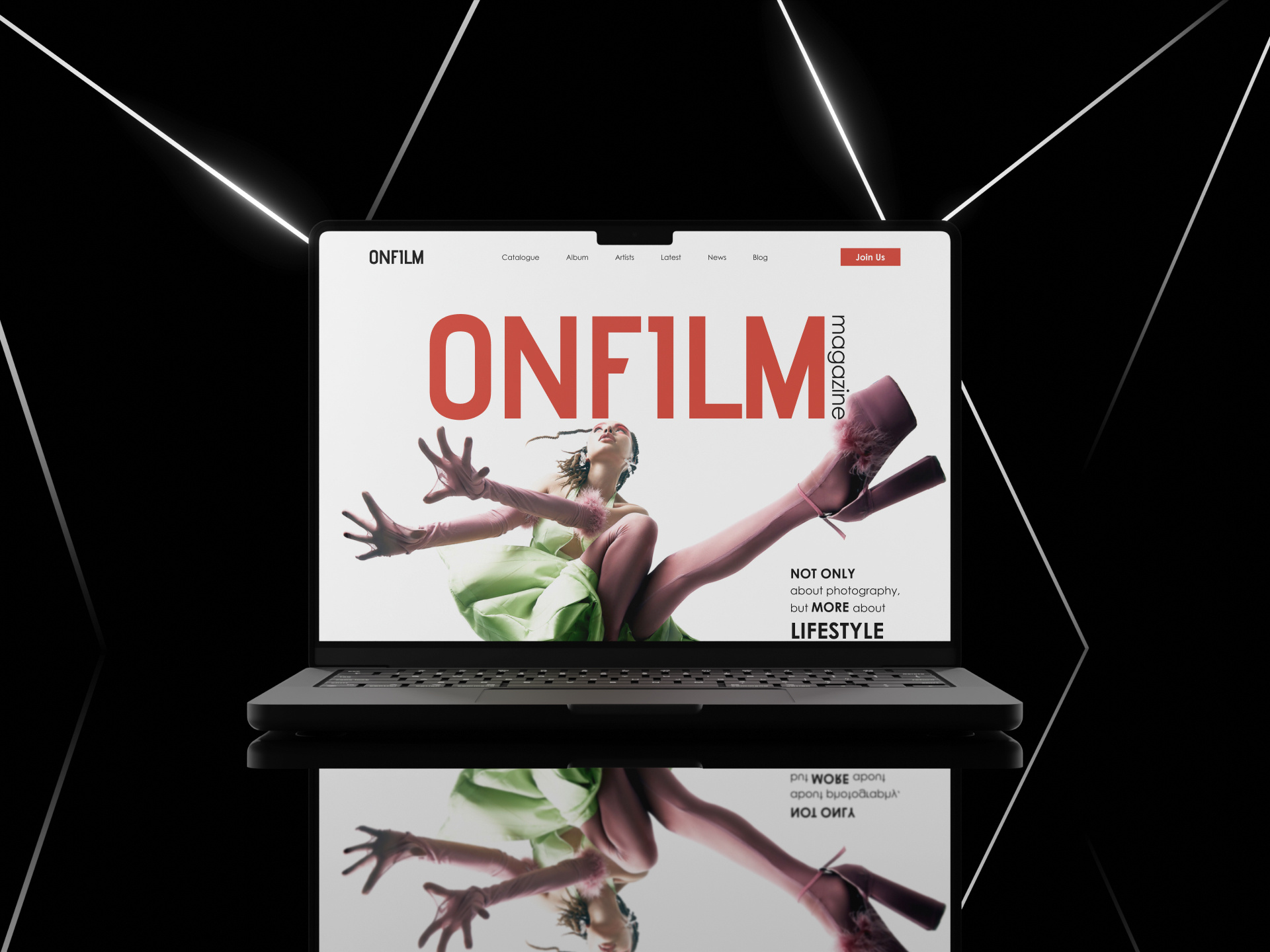Online film magazine design project landing page magazine ui ux uxui web web design website