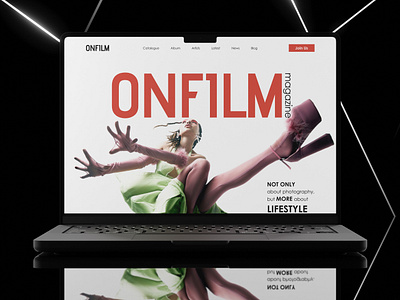 Online film magazine design project landing page magazine ui ux uxui web web design website