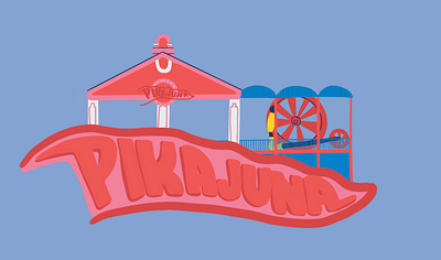 Ride pins for Linnanmäki amusement park graphic design illustration