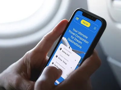 Trip Tango - Landing Page Mobile Version adventure figma landing landing page mobile version plane tourism travel traveling trip ui vacation web