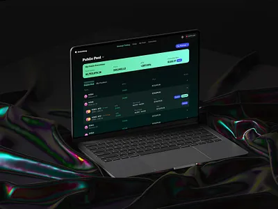 A decentralized finance DApp application crypto dark figma finance ui web3 website