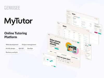 MyTutor: Online Tutoring Platform branding logo ui web design web development