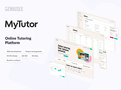 MyTutor: Online Tutoring Platform branding logo ui web design web development