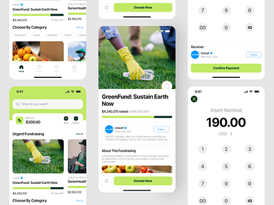 Fund - Crowdfunding App campaign charity clean community crowdfund crowdfunding crowdfunding app crowfund app design donate donation finace financial funds help mobile mobile app ui uiux ux