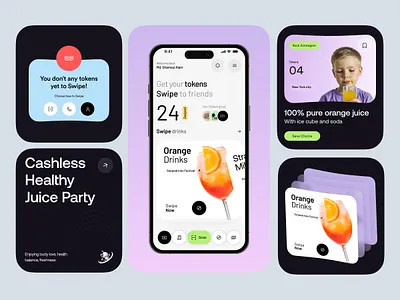 Soft Drinks App by Orbix Studio app app design application children cool design drinks festival friends graphic design healthy minimal mobile mobile app design modern orbix studio party soft drinks app ui ui uiux