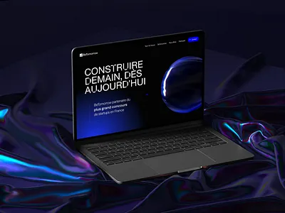 Betomorrow x Tech For Future 3d animation branding concept futuristic hover effect innovation interface planet product design startup ui ux website