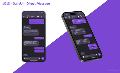 #13 - DailyUI - Direct Message application dailyui design direct message figma graphic design mobile ui