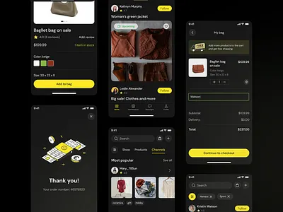 Ecommerce Mobile App app cart e commmerce ecommerce marketplace mobile online store order payment product sale shop shopping stream
