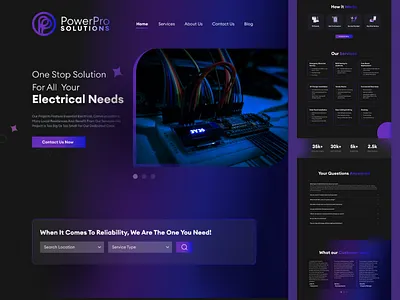 PowerProSolutions auto layout branding figma ui ux design user experience user interface website