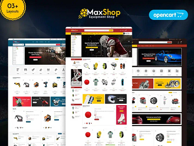 MaxShop – Sports, Tools & Auto Parts eCommerce Responsive Theme auto parts bootstrap design ecommerce equipments gamemaxshop illustration online store opencart prestashop shopify sport games sports template templatetrip tools woocommerce wordpress