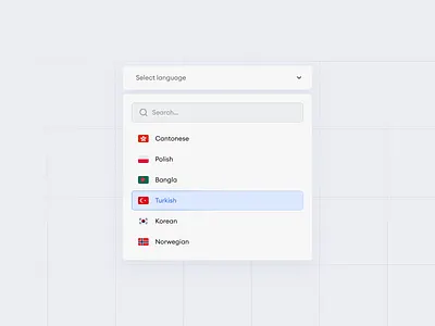 Select Language Dropdown component design dropdown language selection ui ui design