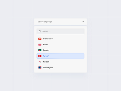 Select Language Dropdown component design dropdown language selection ui ui design