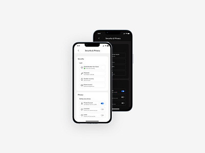 Daily UI Challenge #007 - Settings app dark mobile design settings ui