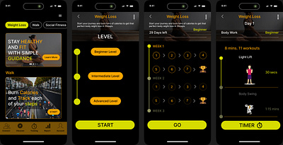 Health and fitness redesign app by me design graphic design mobile design product design ui uiux design website design