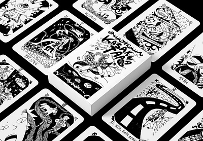 Illustrated Kazakh tarot cards album cover art artist artwork bookdesign branding comic design escapism graphic design illustration poster product desidn surrealism tarot tarot cards