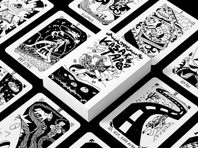 Illustrated Kazakh tarot cards album cover art artist artwork bookdesign branding comic design escapism graphic design illustration poster product desidn surrealism tarot tarot cards