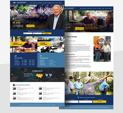 Politician's website UI Design