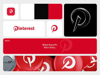 Pinterest Logo Redesign Cocnept bento bento cards bento grid bento presentation brand branding design graphic design identity logo logo design logo redesign logotype pinterest redesign vector