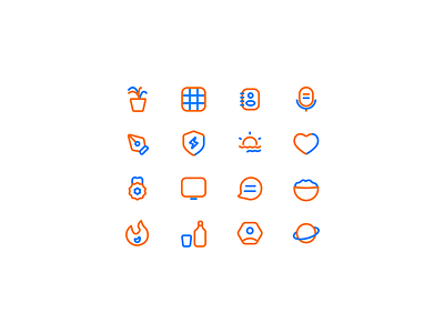Duoline icons 🧡 branding design duo color icons duotone icons icon design icon library icon pack icon set iconography icons line icons product design product icons ui icons ui ux design user interface icons
