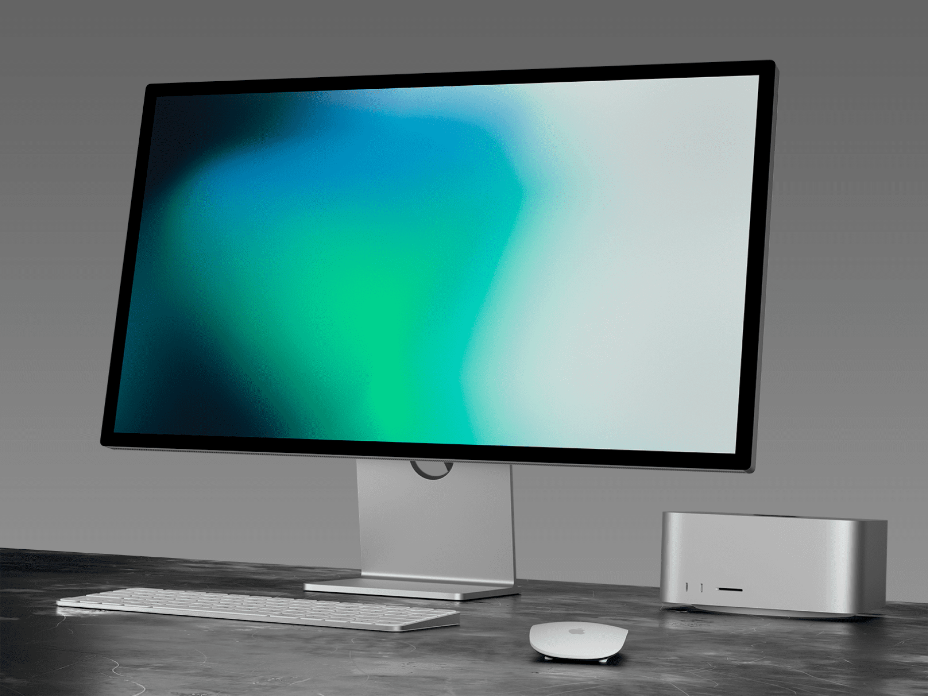 Studio Display Mockups 3d branding colorful design device gradients graphic design imac logo mockups product screen storytale textures ui