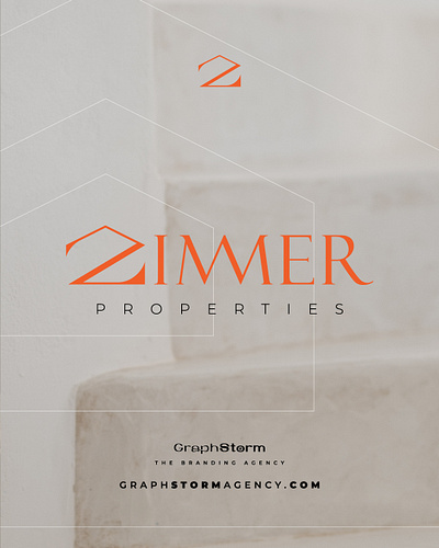 Zimmer Properties | Logo design elegant logo house logo logo logotype real estate logo realtor logo